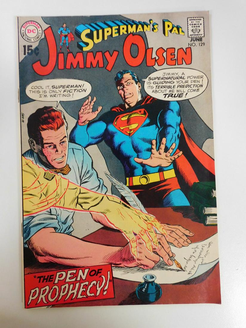 Superman's Pal Jimmy Olsen #129: No Reserve! Superman's Pal Jimmy Olsen #129. FN- Shipping: Individual Comics: Flat-rate of $9.99 (1-8 comics) or $19.99 (9+ comics) to anywhere within the contiguous U.S. International: Foreign shippi