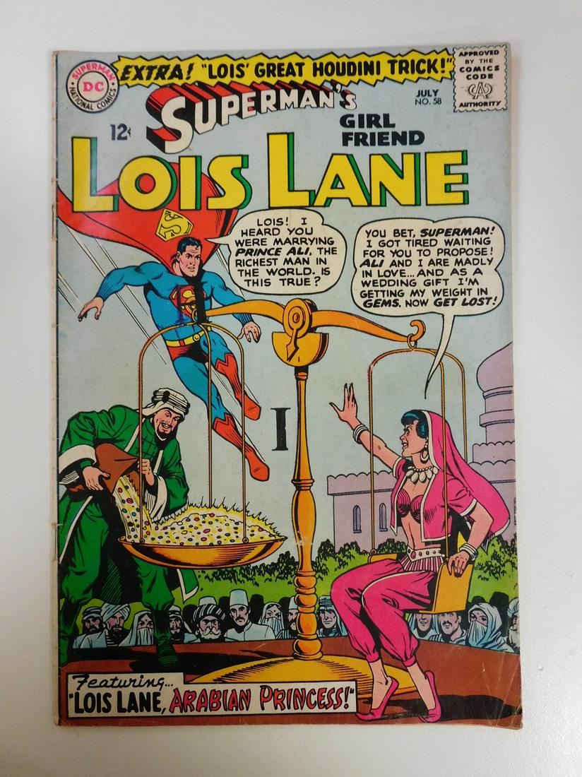 Superman's Girlfriend Lois Lane #58: No Reserve! Superman's Girlfriend Lois Lane #58. VG- Shipping: Individual Comics: Flat-rate of $9.99 (1-8 comics) or $19.99 (9+ comics) to anywhere within the contiguous U.S. International: Foreign sh