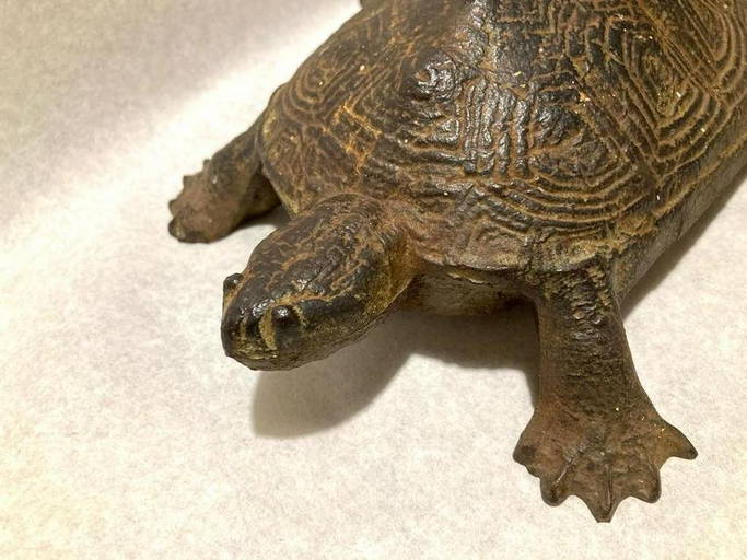19thc Cast Iron Garden Snapping Turtle