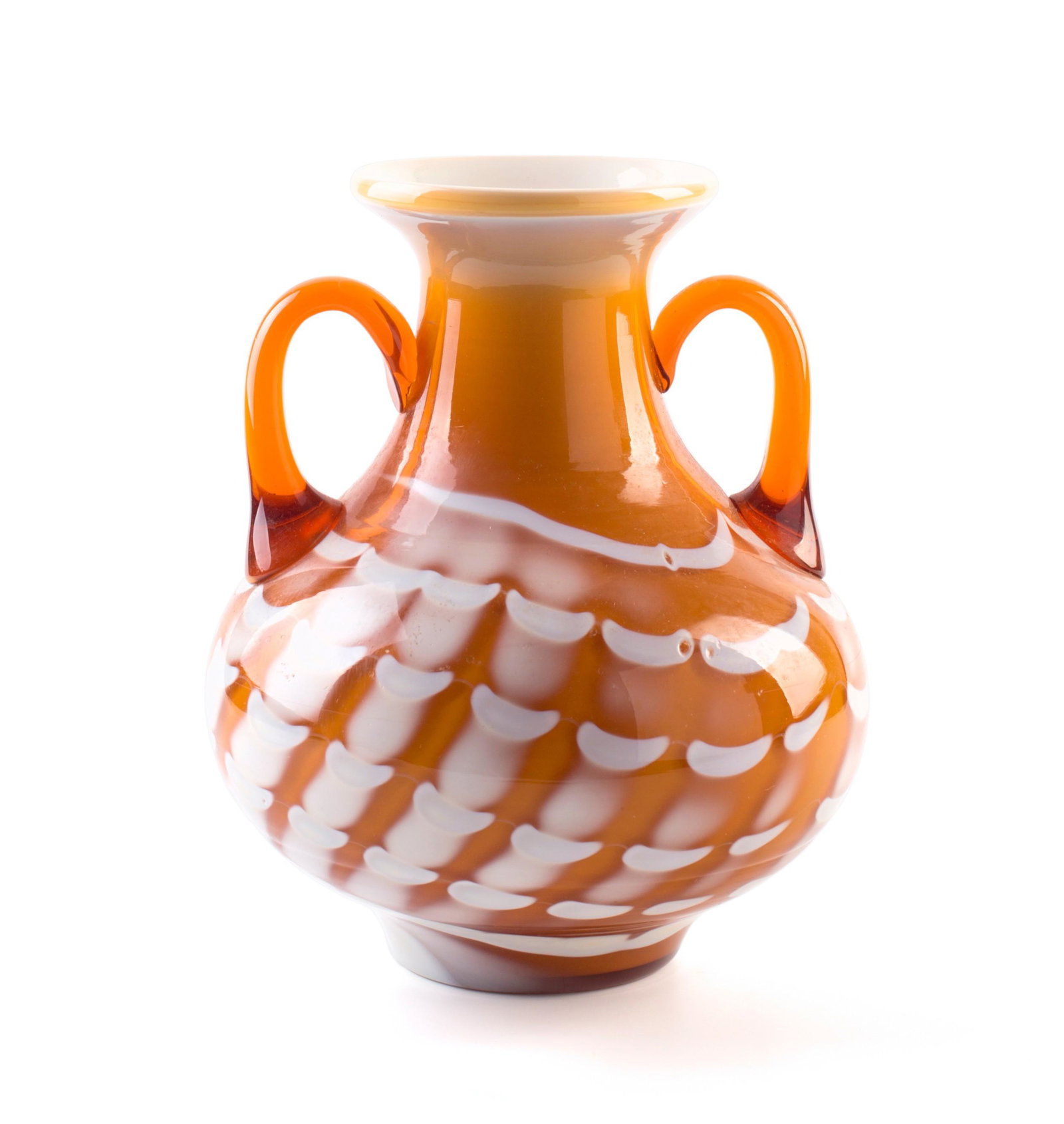Vintage Pair of Amphoras - Europe Mid 20th Century: Title: Vintage Pair of Amphoras - Europe Mid 20th Century Description: This pair of amphoras?Ç¬†is?Ç¬†an original glass vase realized in the mid-XX century.Very good conditions.This very preci