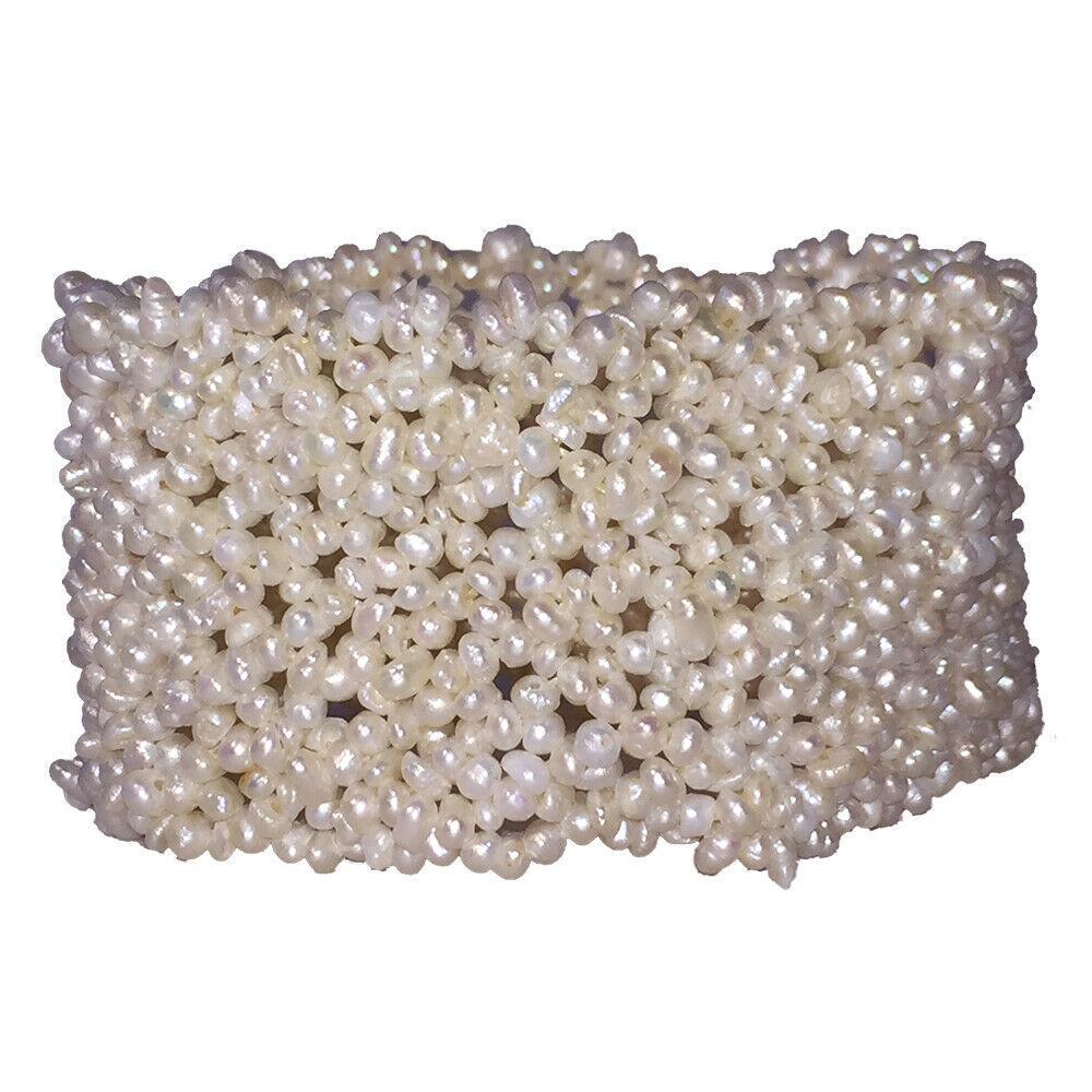 Seed Bead Salt Water Pearl Bead Bracelet (1 of 3)