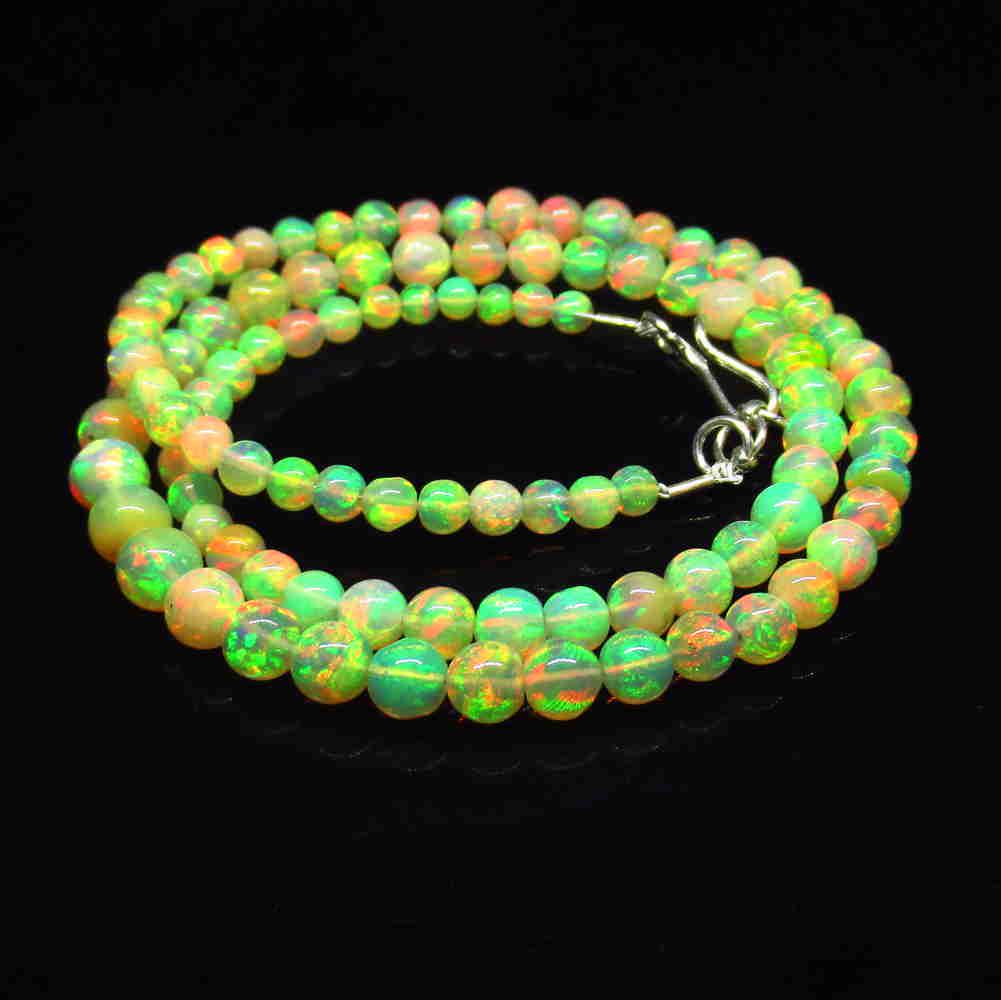 62.35 Ct 925 Silver 97 Multi-Color Fire Opal Beads (1 of 2)