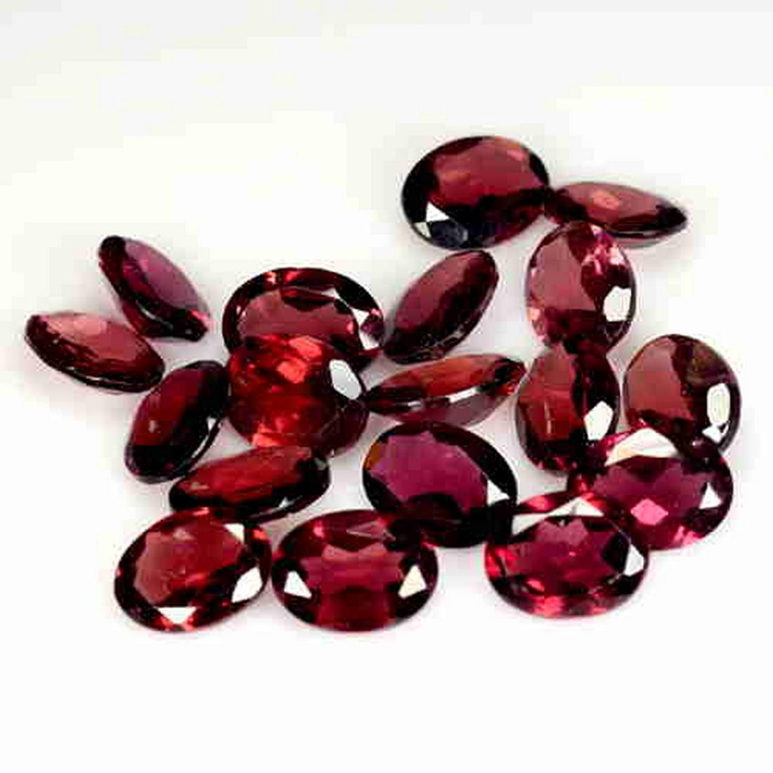 18 PCS 22.50 CTS NATURAL RHODOLITE GARNET OVAL SHAPE (1 of 2)