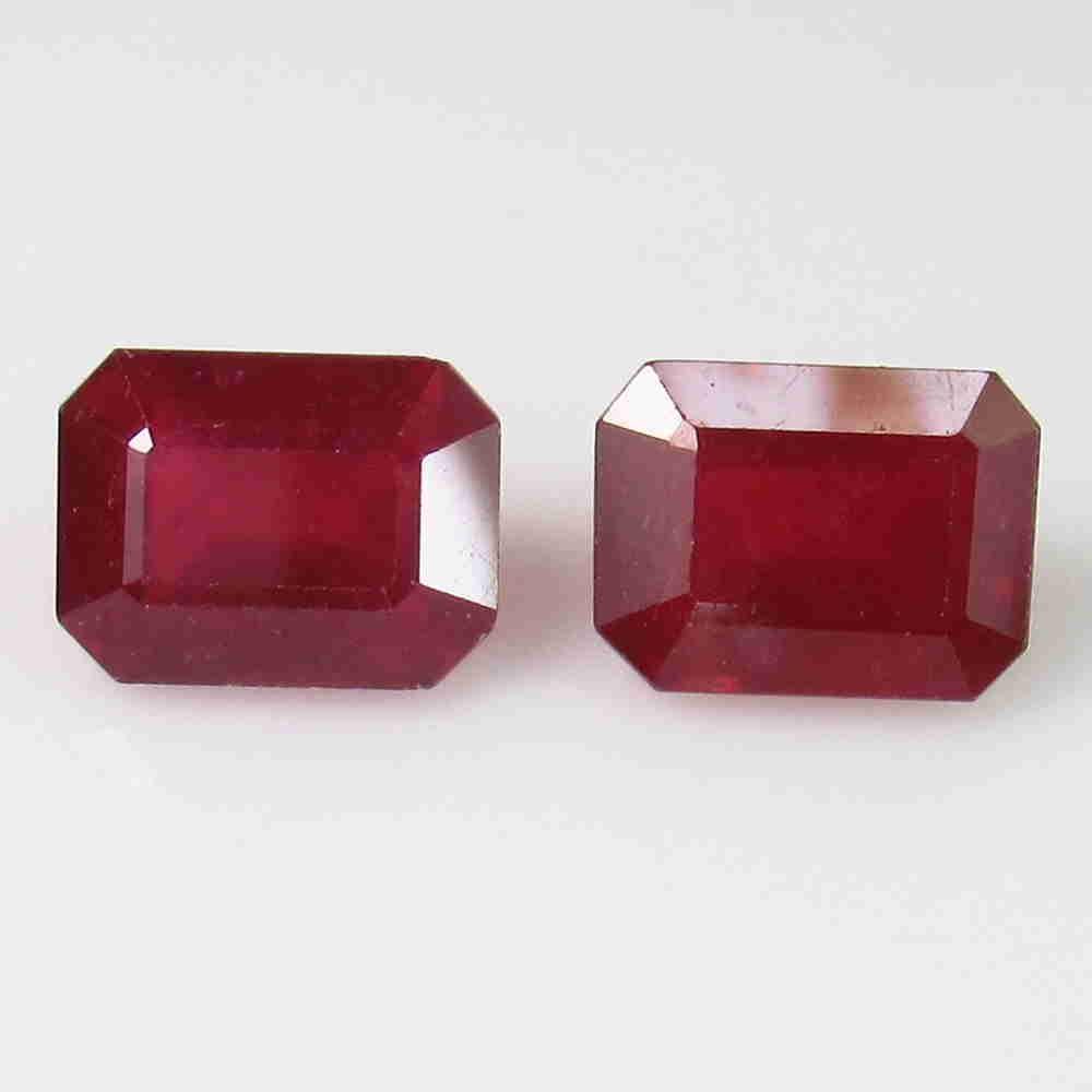Natural Ruby Pair - 4.83 Ct (1 of 2)