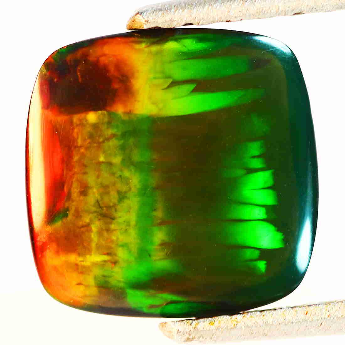 2.19Ct Cushion cut 10 x 10 mm Rainbow colors Black Fire (1 of 2)