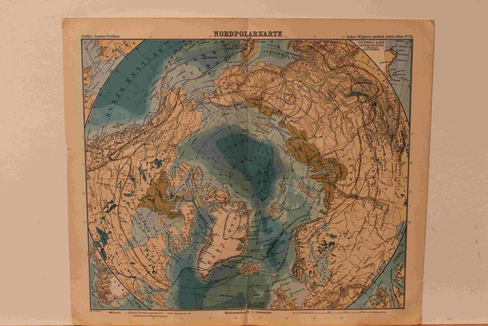 1913 Map of the North Pole: Author: Perthes Title: 1913 Map of the North Pole Medium: Ink on Paper Dimensions: 11"X14.5" Description: Map dated 1913 engraved by Julius Perthes. Published by Sydow Wagners in Berlin and then Leipz