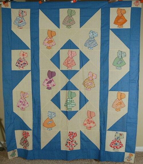 Sunbonnet Sue Quilt Top, c. 1930 (1 of 9)