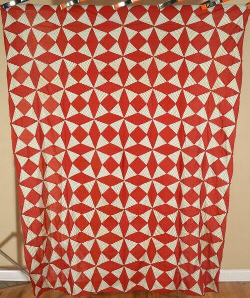 1890's Diamonds Geometric Quilt Top (1 of 5)
