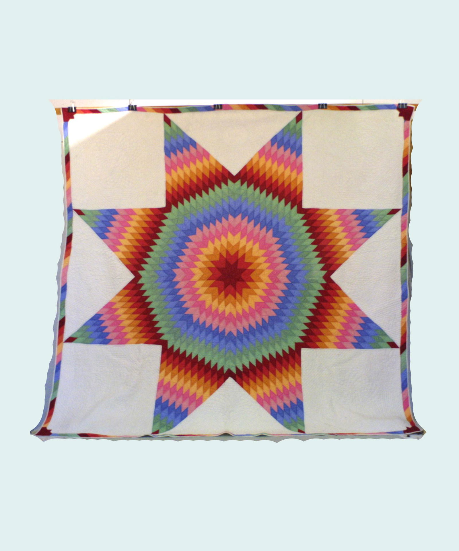 A fine late 19th century Ohio star quilt with a stars (1 of 1)