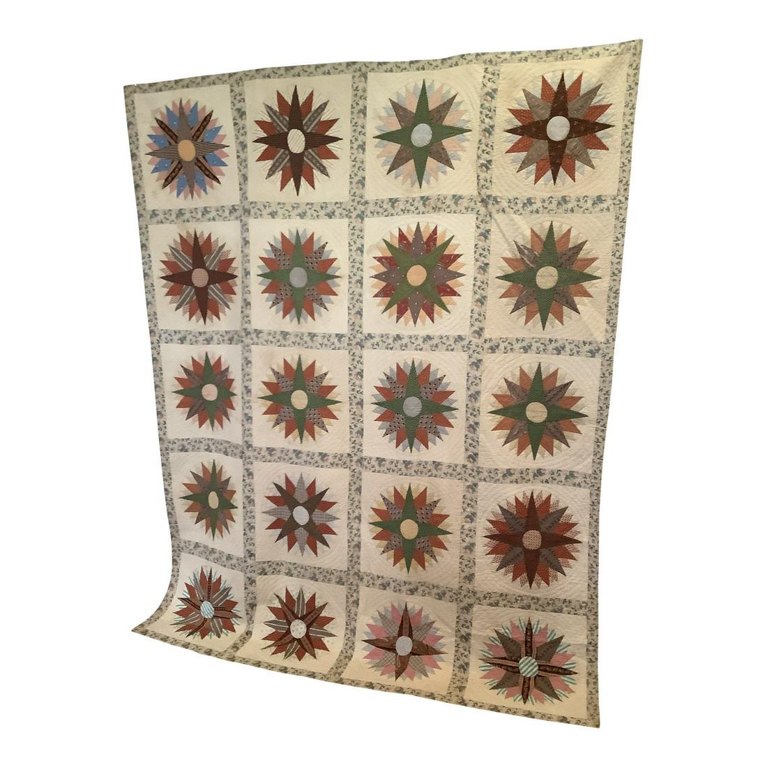 Antique American Mariner’s Compass Quilt (1 of 13)