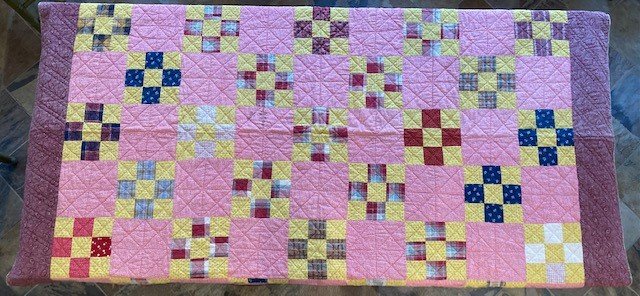 Pretty Pink Checkerboard 90 x 90 Quilt (1 of 8)