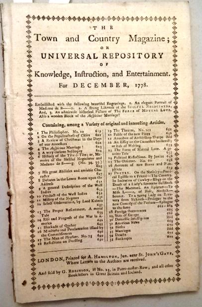 1778 Magazine Revolutionary War (1 of 5)