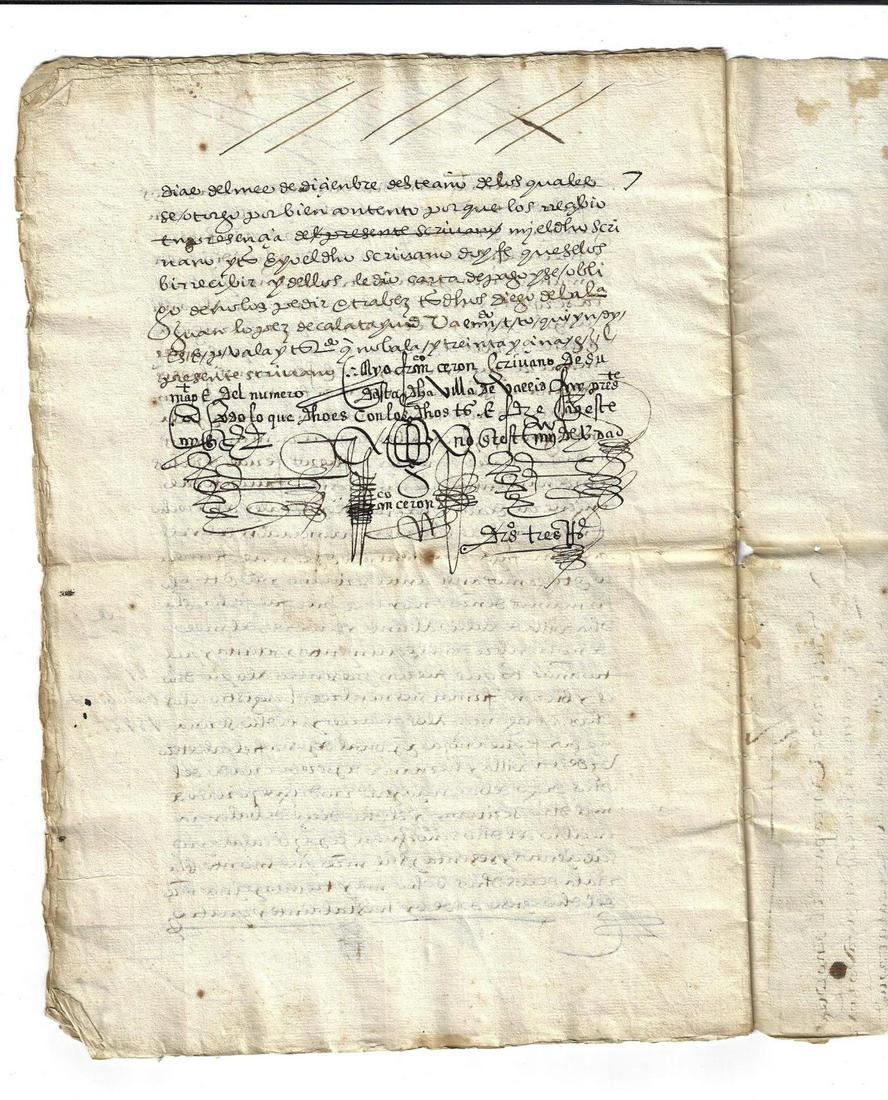 1571 Spanish Legal Manuscript Signed (1 of 1)