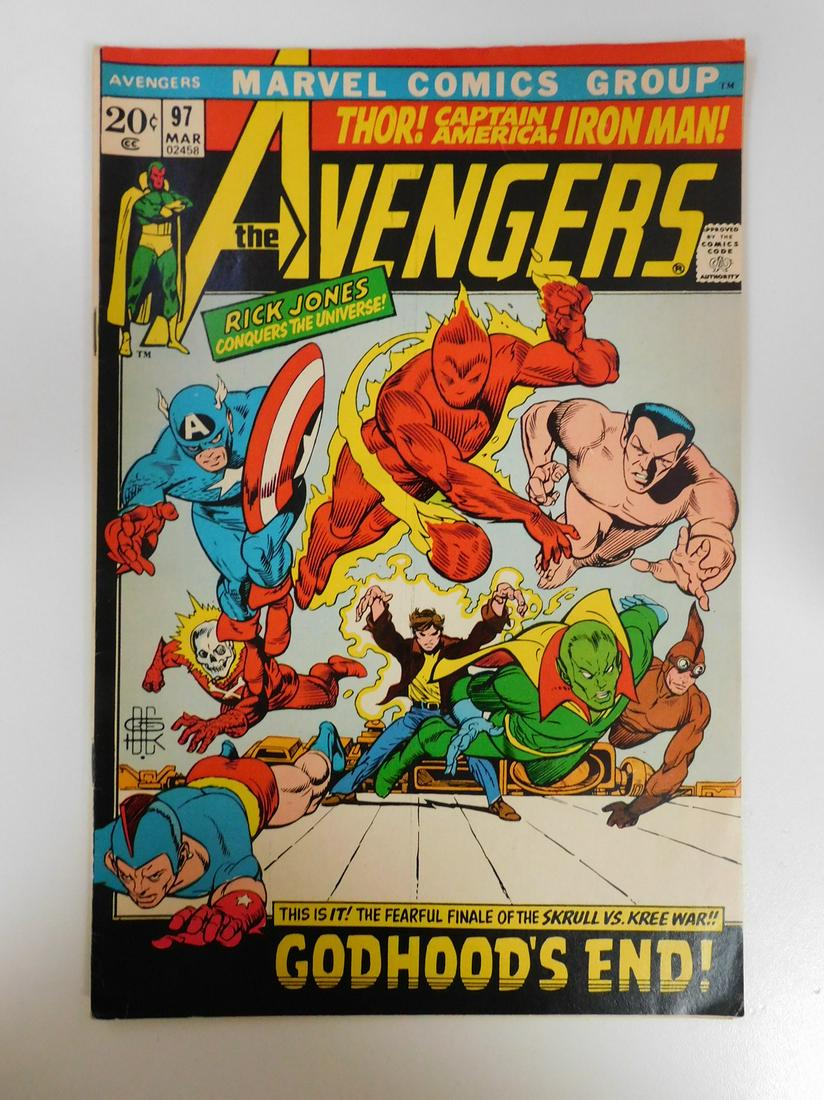 The Mighty Avengers #97: No Reserve! The Mighty Avengers #97. Fine+ Shipping: Domestic: Flat-rate of $9.99 for 1 to 8 items; Flat-rate of $19.99 for 9 items or more to anywhere within the contiguous U.S. International: Foreig