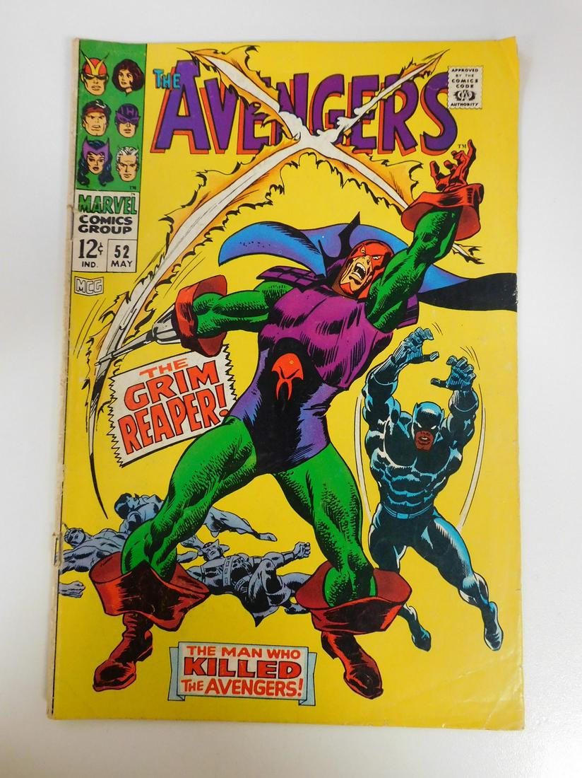 The Mighty Avengers #52 1st appearance of Grim Reaper: No Reserve! The Mighty Avengers #52. 1st appearance of Grim Reaper VG-/VG Shipping: Domestic: Flat-rate of $9.99 for 1 to 8 items; Flat-rate of $19.99 for 9 items or more to anywhere within the contig