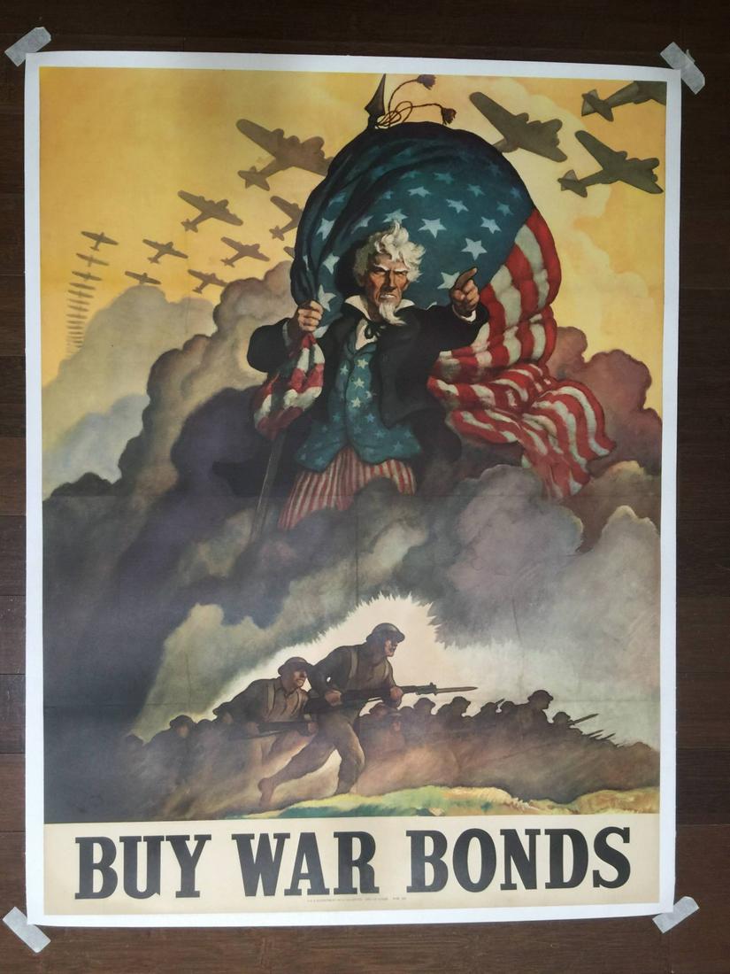 Buy War Bonds - Art by N.C. Wyeth (1942) 22" x 28" US (1 of 4)