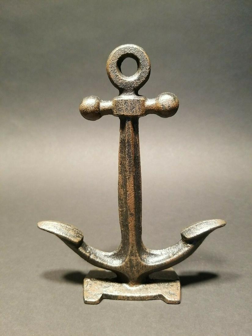 Cast Iron Ships Boat Anchor Desk Paperweight: "Item specifics Seller Notes: “New made to look old..” Primary Material: Iron Type: Anchor; Item specifics Seller Notes: “New made to lo