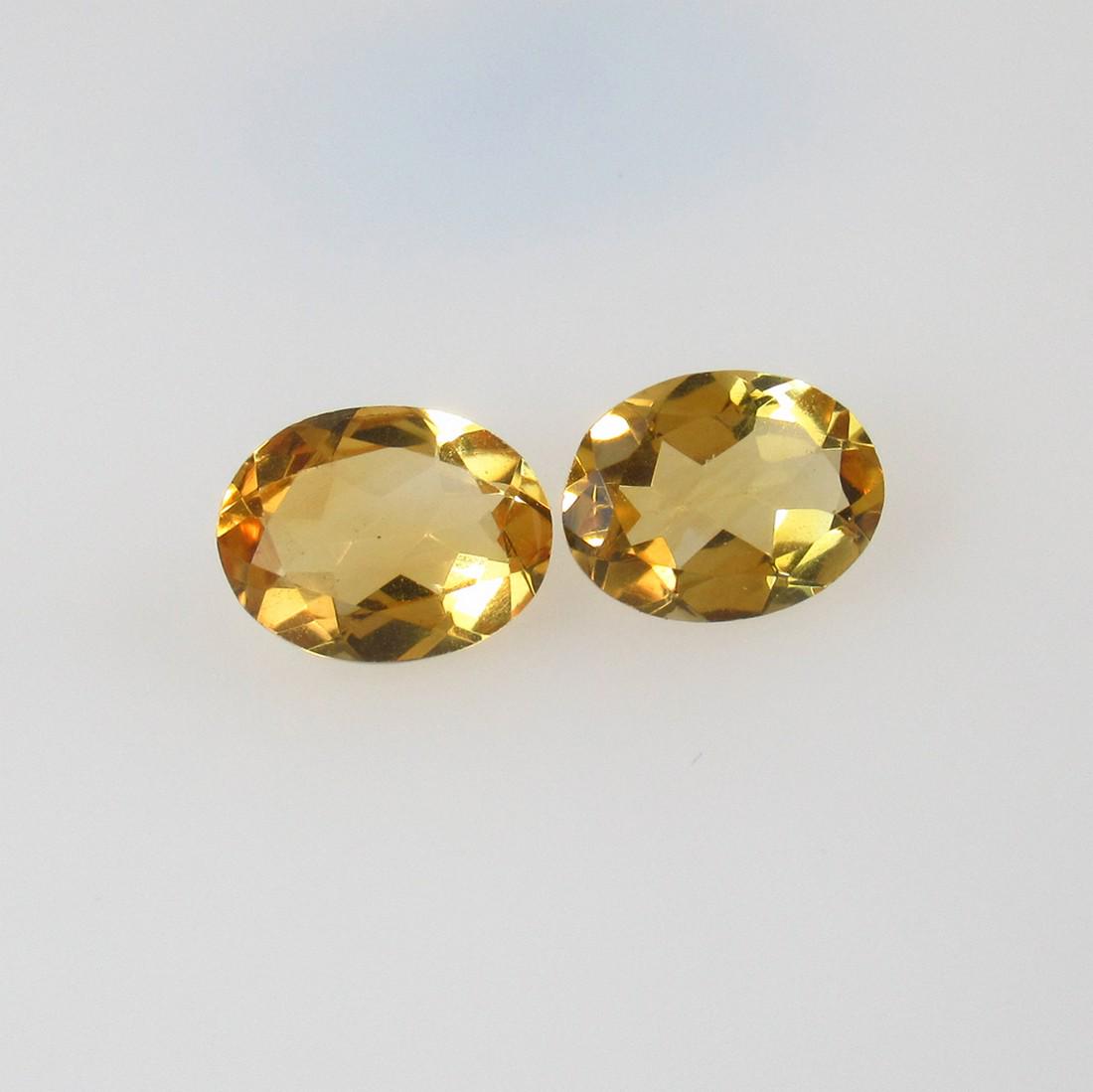 2.84 Ct Natural Yellow Citrine Oval Pair (1 of 2)