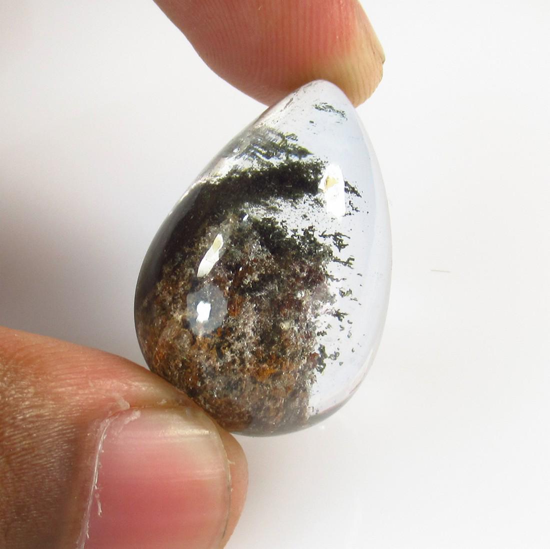 52.40 Ct Natural Rutile Quartz Pear Cab (1 of 2)