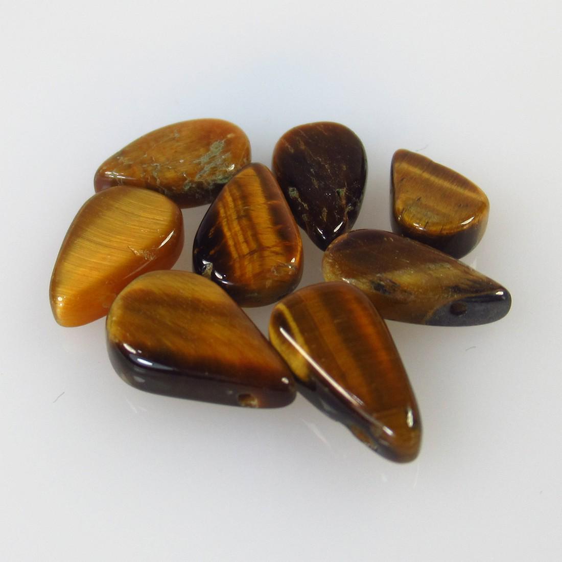 9.90 Ct Natural 8 African Tiger's eye Pear Cab Set (1 of 2)