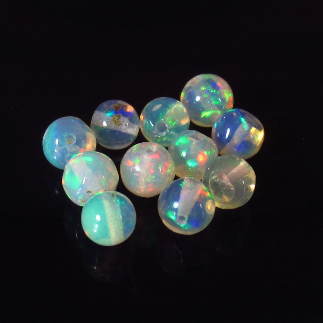2.64 Ct Natural 11 Drilled Multi-Color Fire Opal Ball (1 of 3)