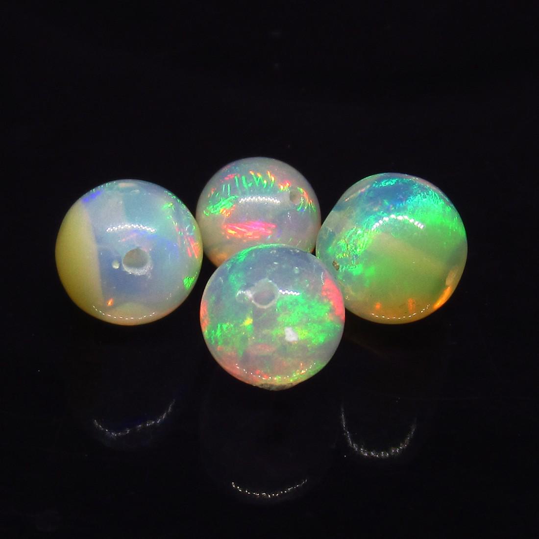 3.44 Ct Natural 4 Drilled Multi-Color Fire Opal Ball (1 of 2)