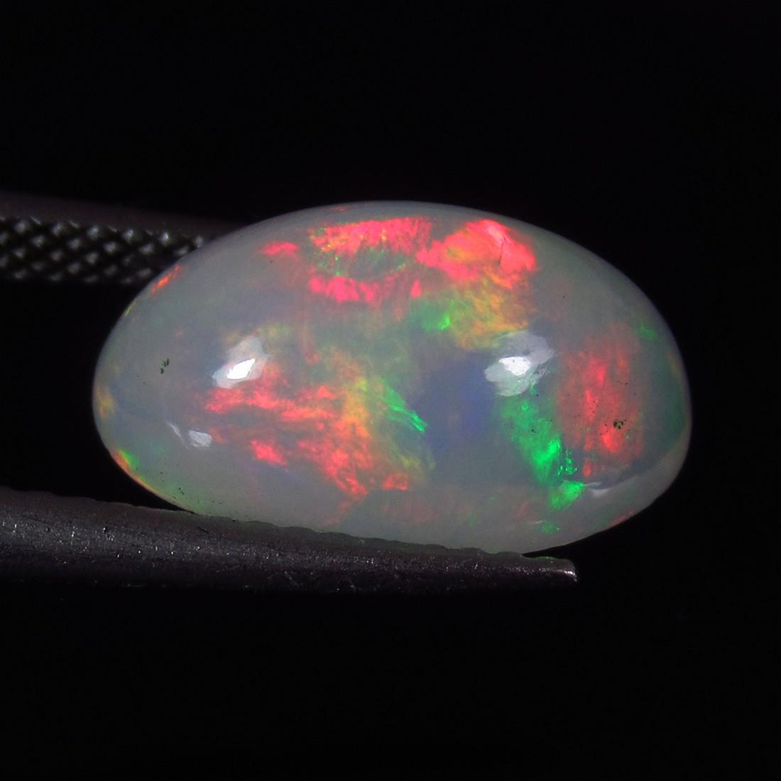 3.01 Ct Natural Ethiopian Multicolor Fire Opal Oval Cab (1 of 3)