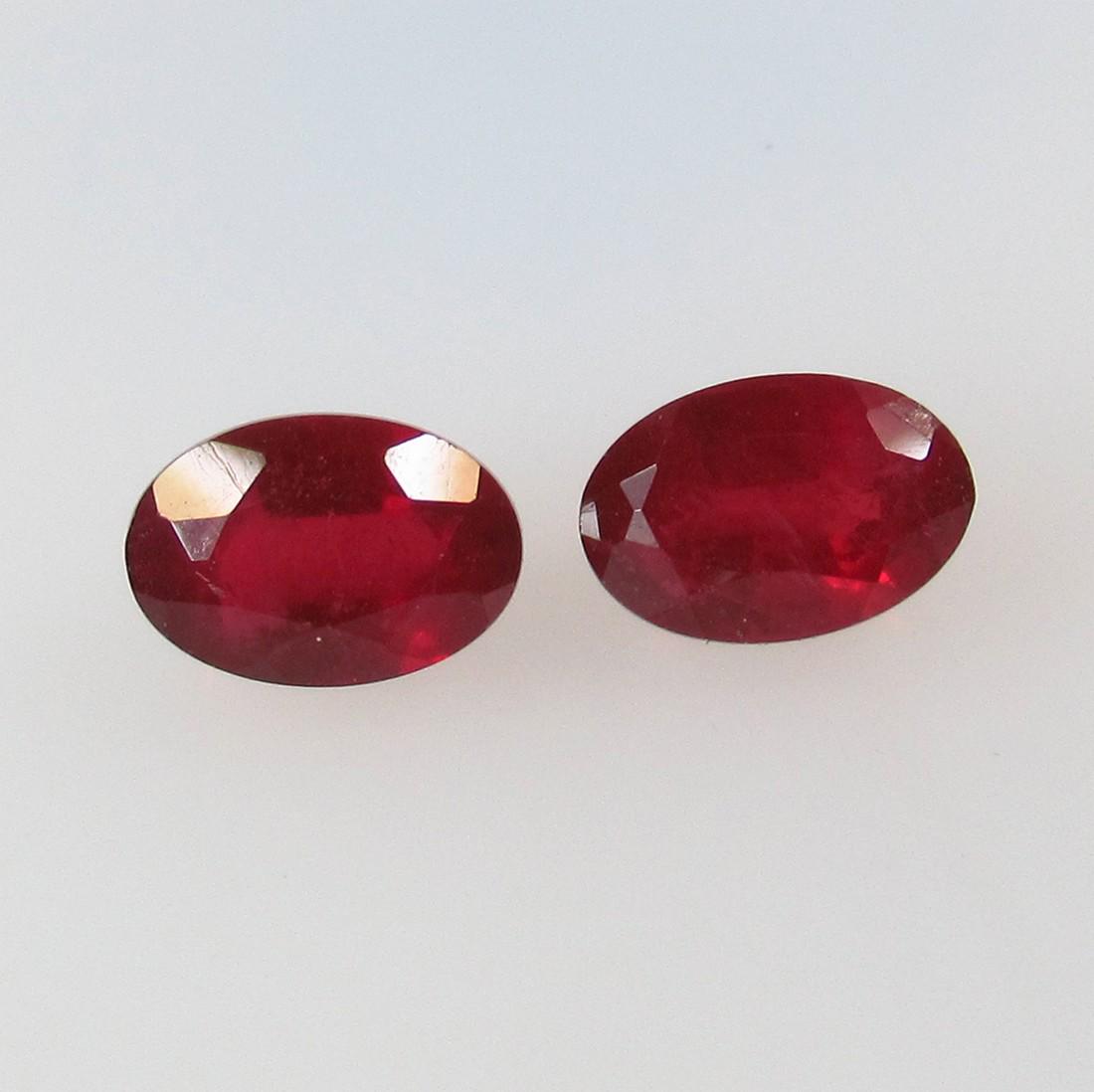 1.68 Ctw Natural Red Ruby Oval Pair (1 of 2)