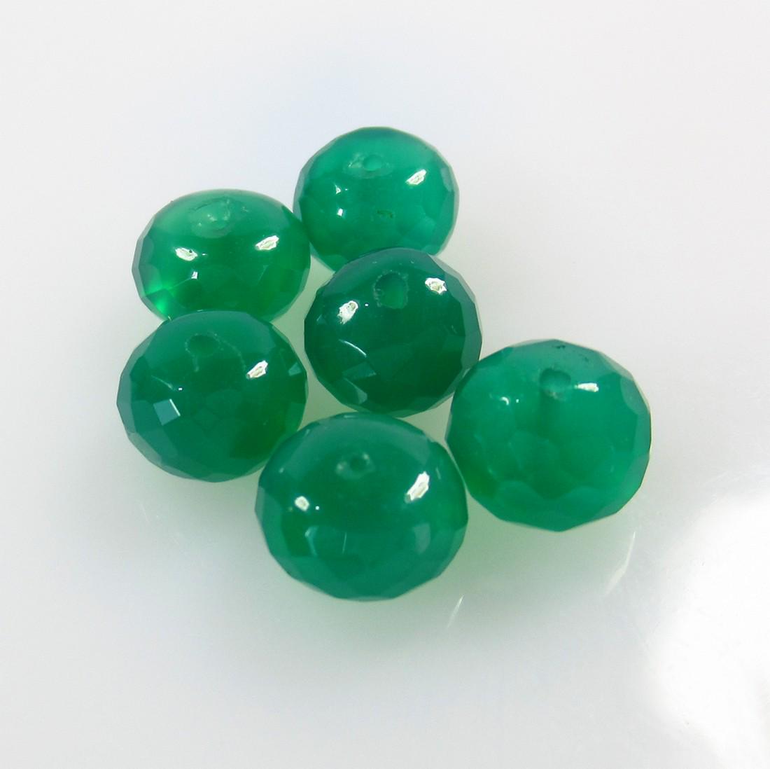 18.93 Ctw Natural 6 Drilled Green Onyx Round Beads (1 of 2)