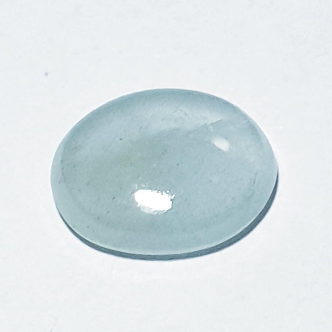 6.00 ct Natural Aquamarine Round Cabochon: No Reserve! Title: 6.00 ct Natural Aquamarine Round Cabochon Color/Clarity: SI Gemstones: Loosegemstone Carat Weights: 6 Size/Dimensions: 11.50 x 11.50 x 6.00 Additional Information: Round - Brazil Sh