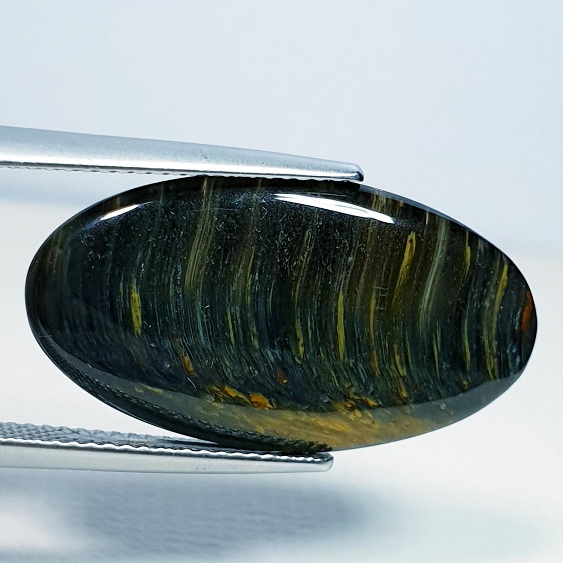 8.10 ct Natural Tiger Eye: No Reserve! Title: 8.10 ct Natural Tiger Eye Color/Clarity: Opaque Gemstones: Gemstones Carat Weights: 8.1 Size/Dimensions: 25.80 x 13.90 x 12.70 Additional Information: Oval - Brazil Shipping: Domes