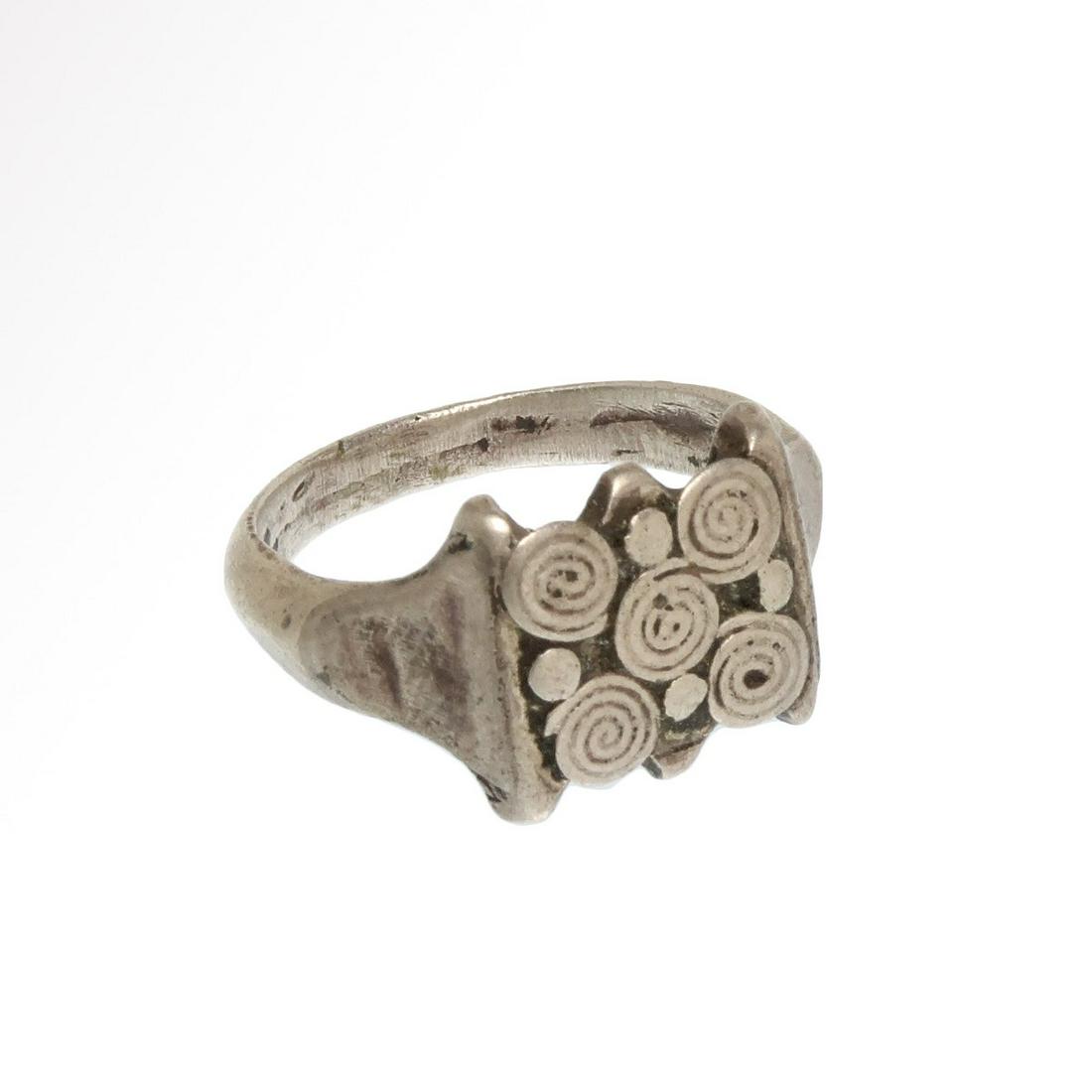 Viking Silver Ring with Spiral Patterns (1 of 6)