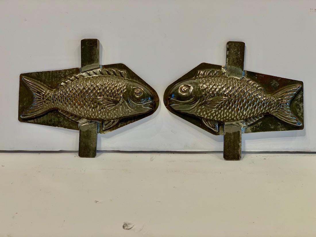 Early 20th c Fish 2-piece Chocolate Mold (1 of 2)