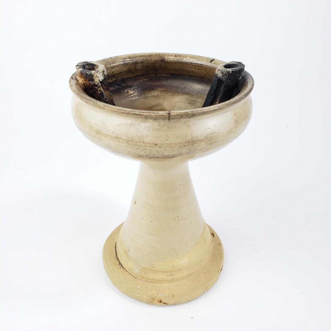 Early Stoneware Grease Lamp (1 of 4)