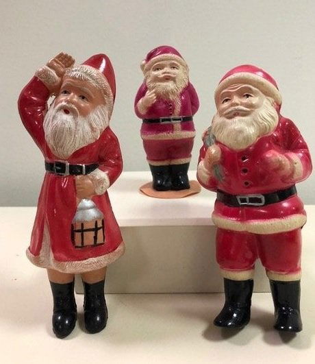 Three Celluloid Santas- One With Shaker (1 of 1)