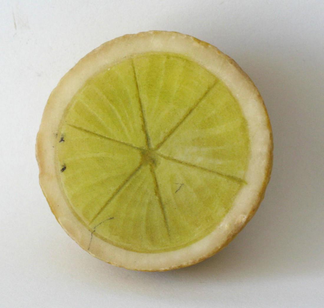 RARE vintage stone ½ lemon. (1 of 2)