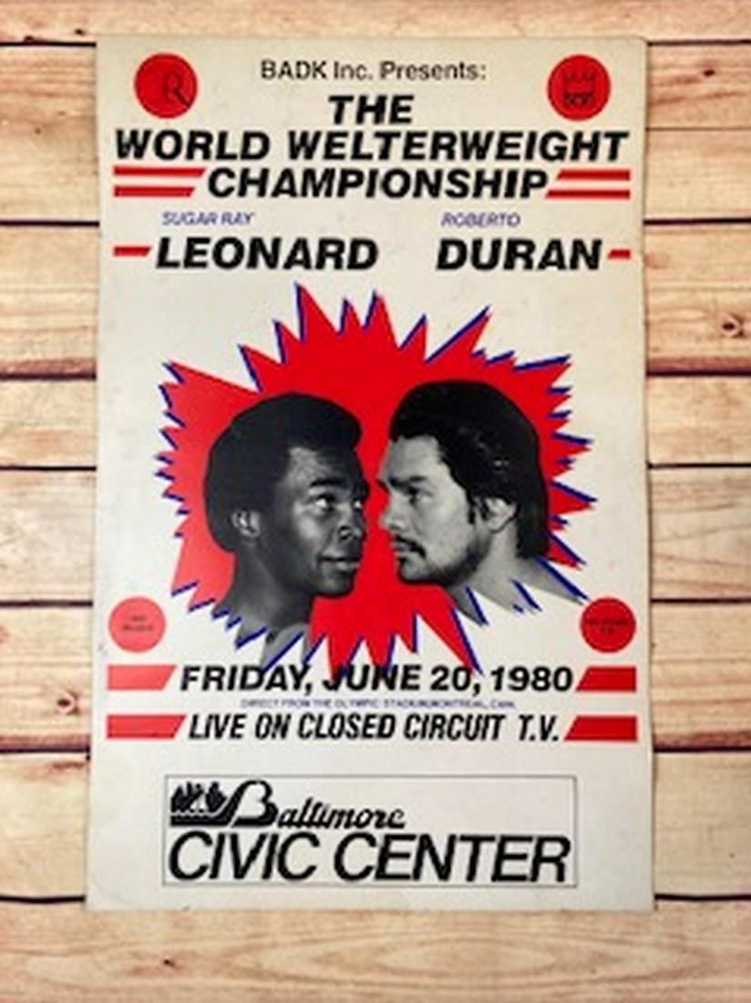 ORIGINAL 1980 SUGAR RAY LEONARD VS. ROBERTO DURAN (1 of 6)