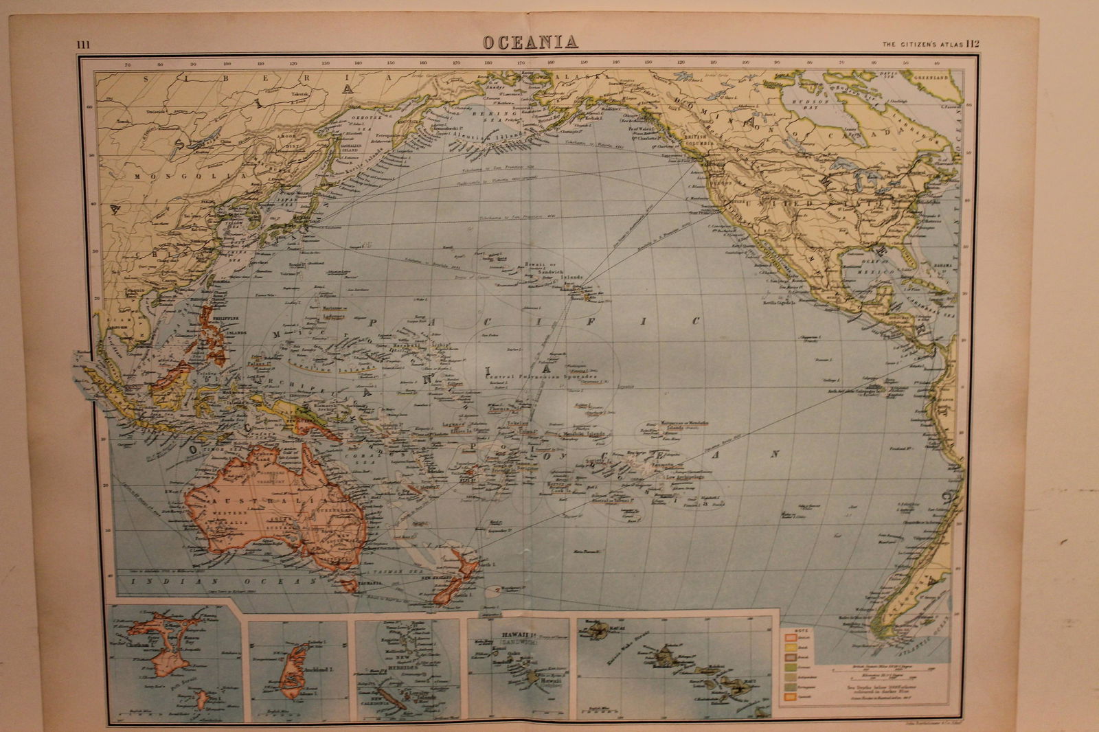 1873 Map of Oceania and Australia (1 of 3)