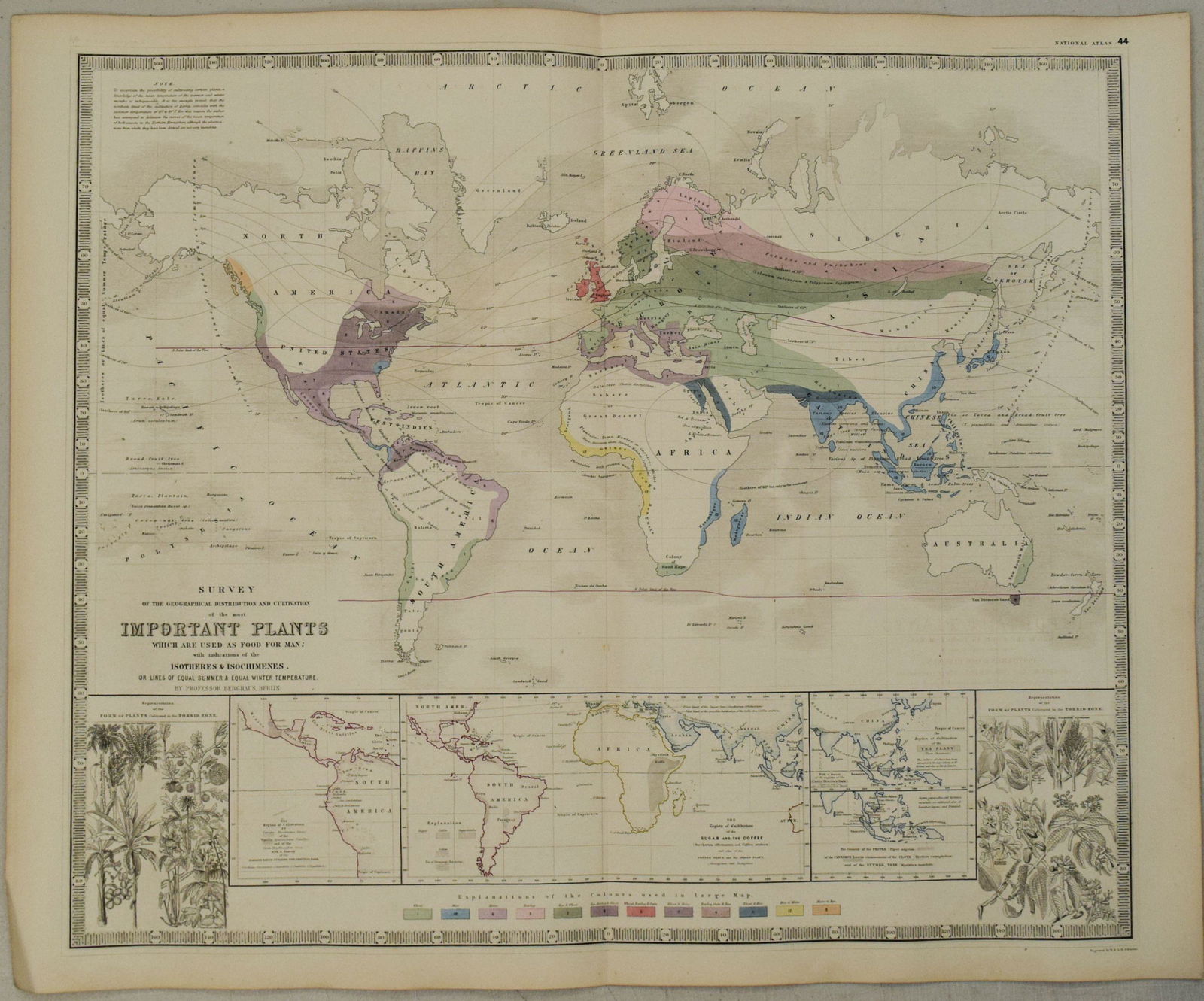 1855 Johnston Map of Cultivation Zones of Cereal Crops, (1 of 1)