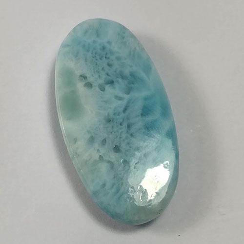 15.35 CTS NATURAL LARIMAR OVAL SHAPE LOOSE GEMSTONES (1 of 4)