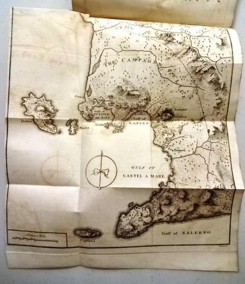 1771 Naples Pompeii Vesuvius and Map Topography: An interesting study on the "Nature of the Soil of Naples and its Neighborhood", by William Hamilton to the Royal Society. Extracted from Philosophical Transactions for 1771 numbered 1-47 and a large 