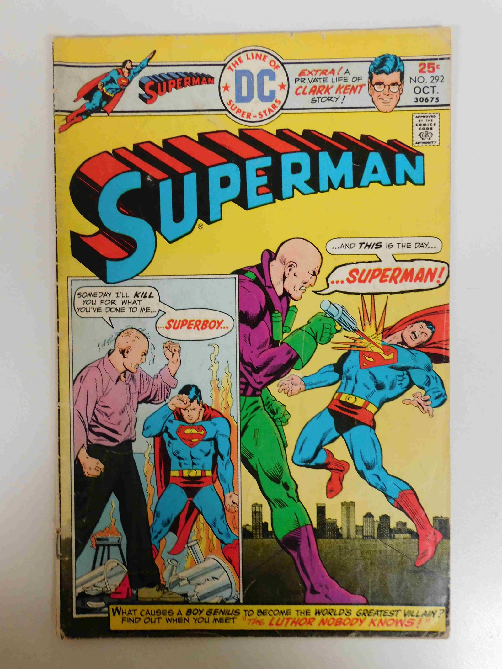 Superman #292: No Reserve! Superman #292. GD/VG Shipping: Domestic: Flat-rate of $9.99 for 1 to 8 items; Flat-rate of $19.99 for 9 items or more to anywhere within the contiguous U.S. International: Foreign shipping