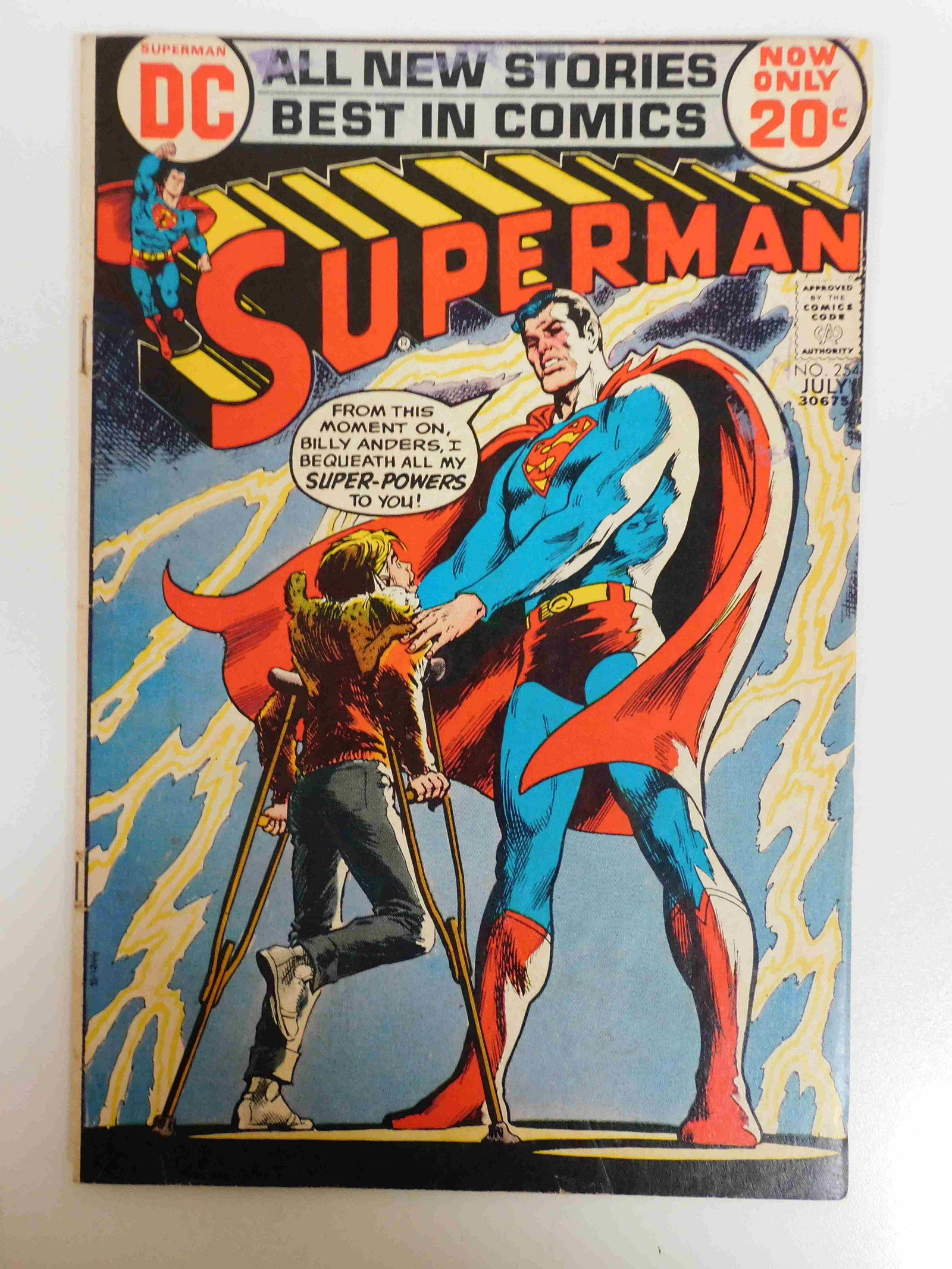 Superman #254: No Reserve! Superman #254. VG+ Shipping: Domestic: Flat-rate of $9.99 for 1 to 8 items; Flat-rate of $19.99 for 9 items or more to anywhere within the contiguous U.S. International: Foreign shipping r