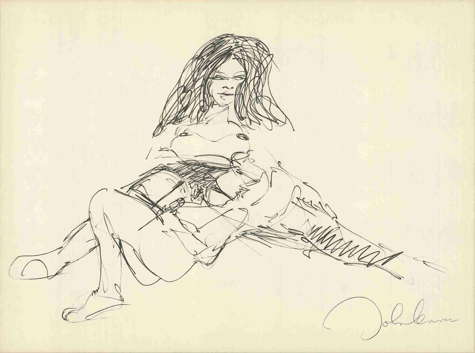 John Lennon: Erotic 1: "Erotic 1" by John Lennon, 1970 Unsigned Offset Lithograph. Paper size is 14.75 x 19.75 inches, with an image size of 14.75 x 19.75 inches. The Offset Lithograph is from an unknown edition size. and i