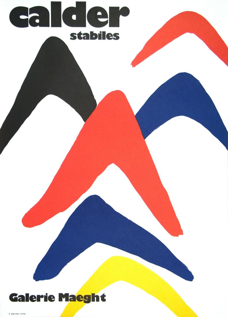 Alexander Calder: Stabiles: "Stabiles" by Alexander Calder, 1971 Unsigned Lithograph. Paper size is 30.25 x 21.75 inches, with an image size of 30.25 x 21.75 inches. The Lithograph is from an unknown edition size. and is not fra