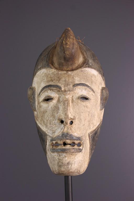 Kongo Yombe wood mask - DRC Congo - African Art Tribal: Title: Kongo Yombe wood mask - DRC Congo - African Art Tribal Art Description: In the 13th century, the Kongo people, led by their king Ne Kongo , settled in a region at the crossroads of the borders 