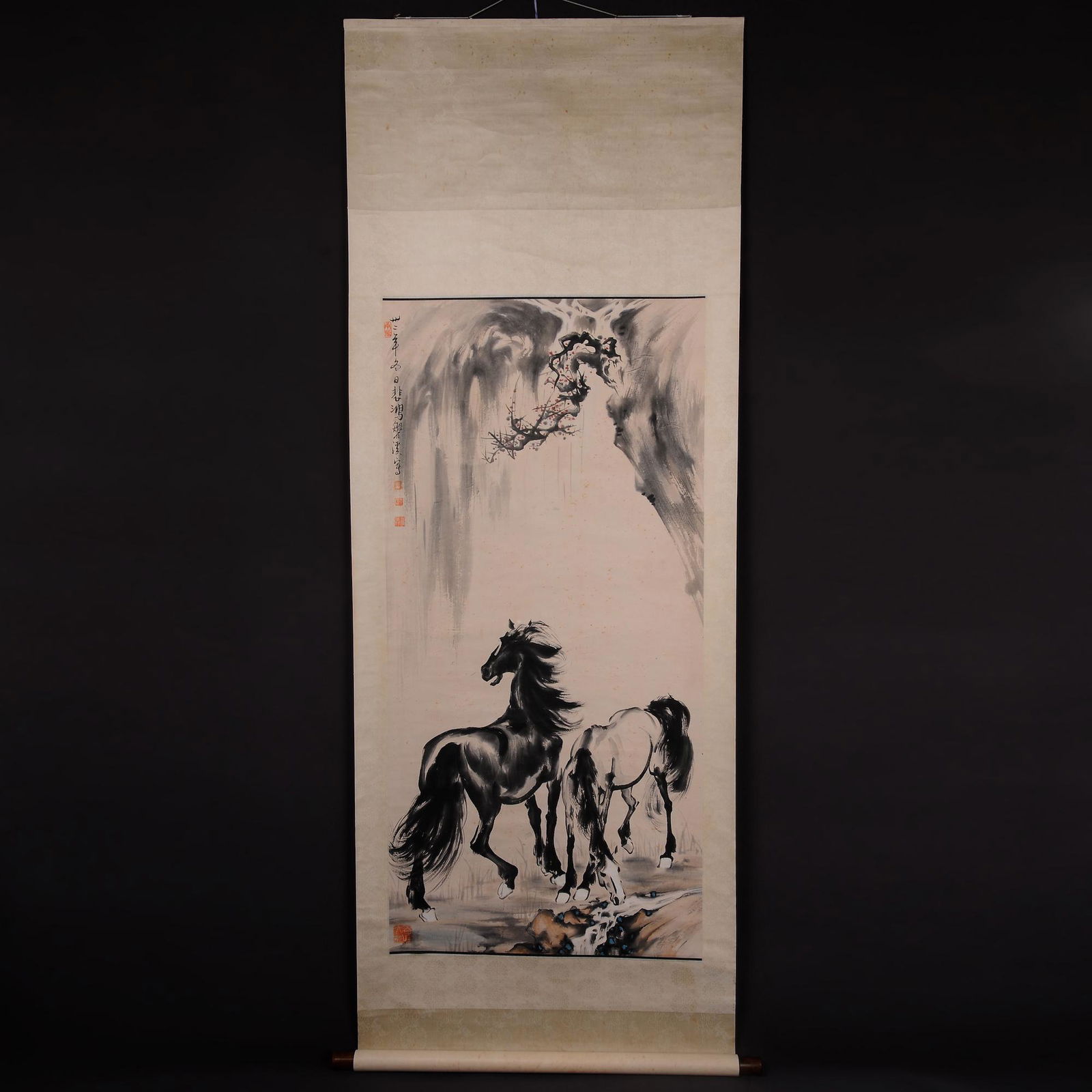 Xu Beihong?2 horse?--Chinese Handmade Painting scroll (1 of 10)