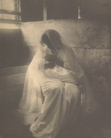 1899, "THE MANGER", BY GERTRUDE KÄSEBIER: Title: 1899, "THE MANGER", BY GERTRUDE KÄSEBIER Artist/Source: GERTRUDE KÄSEBIER, AMERICAN (May 18, 1852 – October 12, 1934). *[BIDDING FOR MAIN IMAGE ONLY]. Date/Period: 1899 (ORIGINAL SOURCE) Me