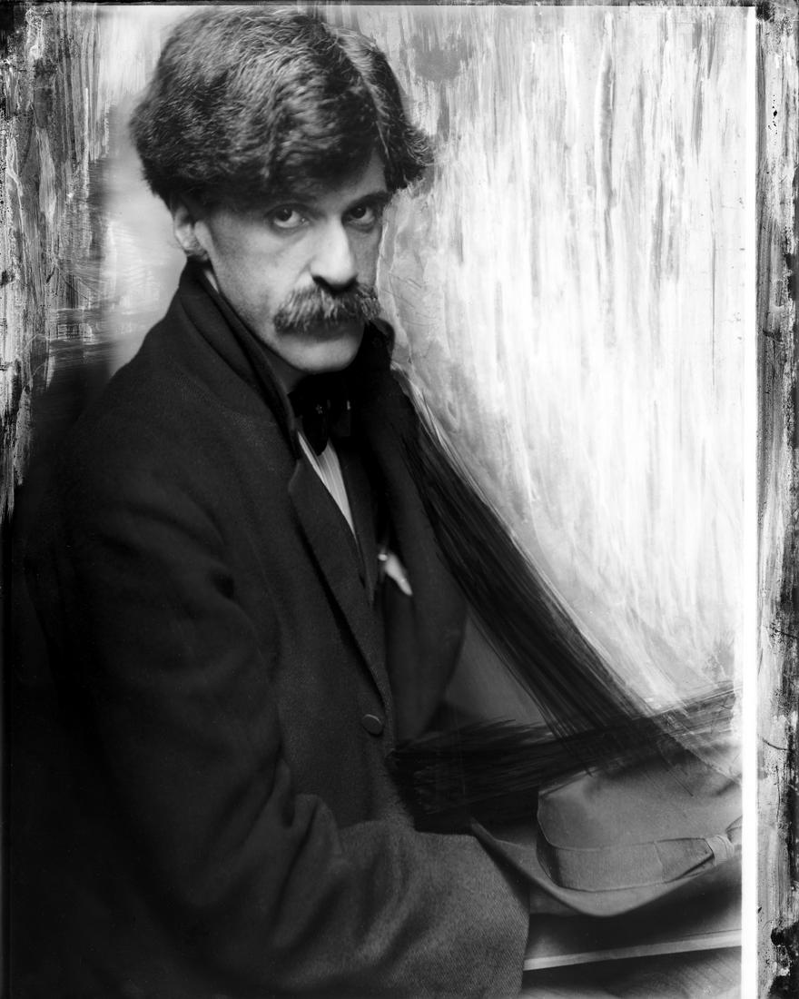 1902, "ALFRED STIEGLITZ", BY GERTRUDE KÄSEBIER: Title: 1902, "ALFRED STIEGLITZ", BY GERTRUDE KÄSEBIER Artist/Source: GERTRUDE KÄSEBIER, AMERICAN (May 18, 1852 – October 12, 1934). *[BIDDING FOR MAIN IMAGE ONLY]. Date/Period: 1902 (ORIGINAL SOUR