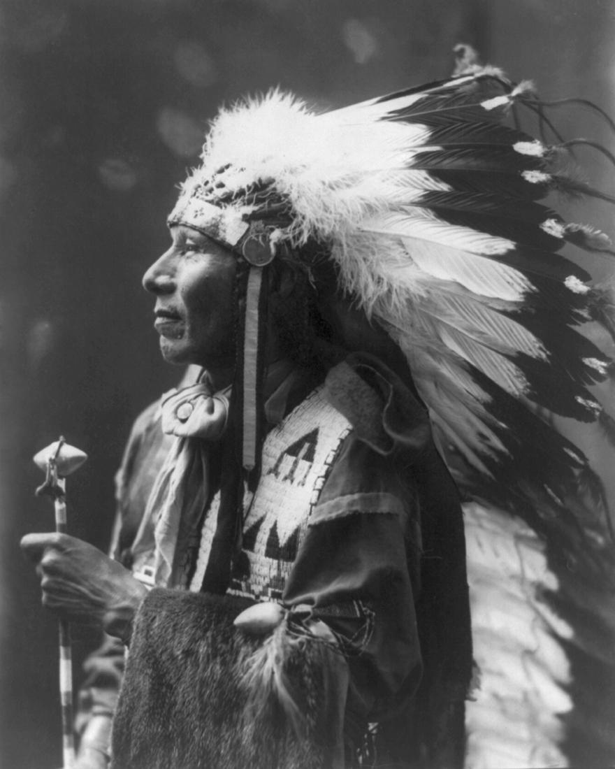1899 PORTRAIT OF "STANDING BEAR", BY HEYN: Title: 1899 PORTRAIT OF "STANDING BEAR", BY HEYN Artist/Source: HEYN, HERMAN (GERMAN AMERICAN, 1866-1949) Date/Period: 1899 (ORIGINAL SOURCE) Medium: PUBLISHED CONTEMPORARY PHOTO-LITHOGRAPH, WITH EXTE